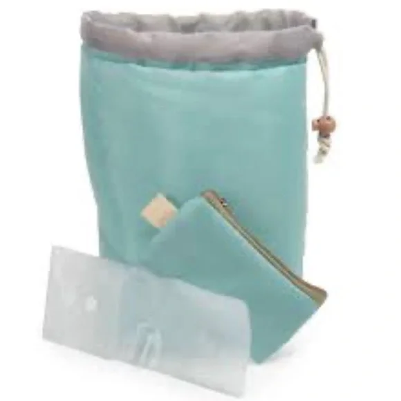 THREAD PEAR TRAVEL DRAWSTRING MAKEUP BAG - Picture 1 of 1